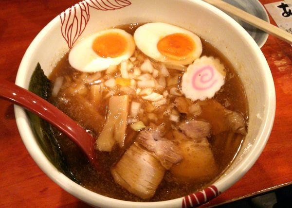 「【限定】あじ煮干そば＋味玉　850＋100円」@麺処 あす花の写真