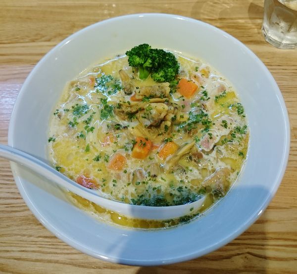 「クラムチャウダーらーめん(開店2周年限定) 900円」@らーめん 改の写真