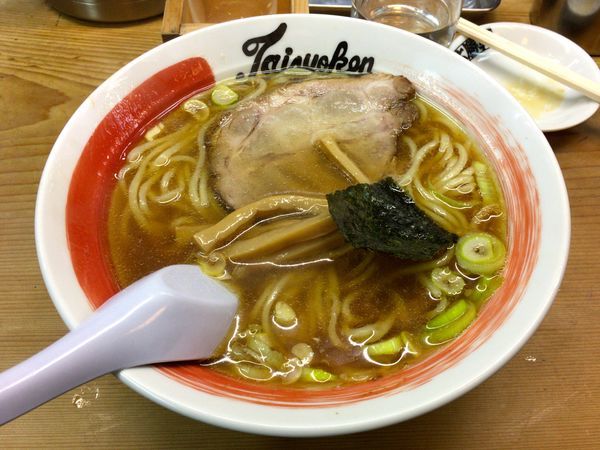 「日本酒（國盛）＋ラーメン・太麺」@中野大勝軒の写真