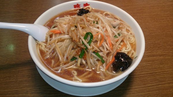 「もやしらーめん620円+大盛り100円」@珍來 石岡東光台の写真