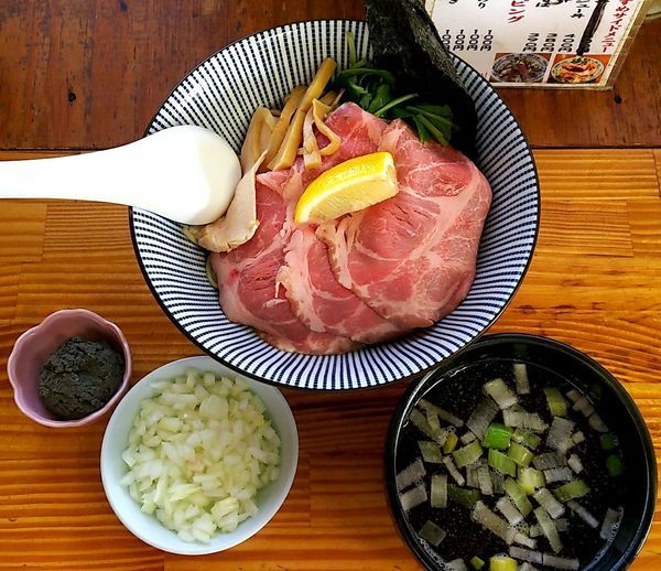 「煮干しつけ麺(大盛) 玉ねぎ」@中華そば よしかわの写真