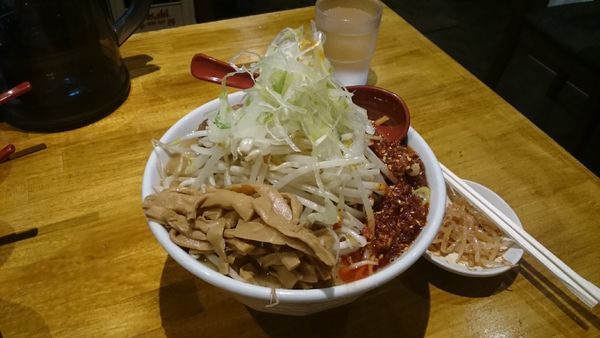 「濃厚辛味噌らーめん・特盛・メンマ(ヤサイマシ)￥１１３０」@らーめん 蓮の写真