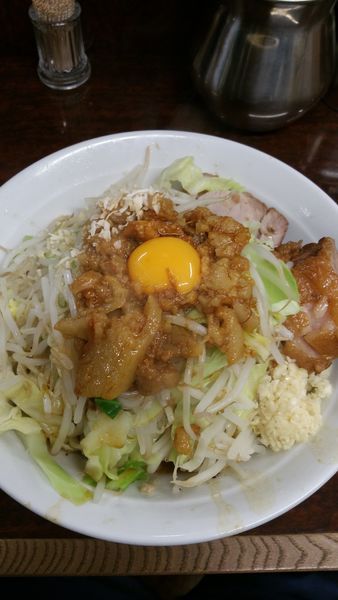 「大汁なし」@ラーメン二郎 めじろ台店の写真