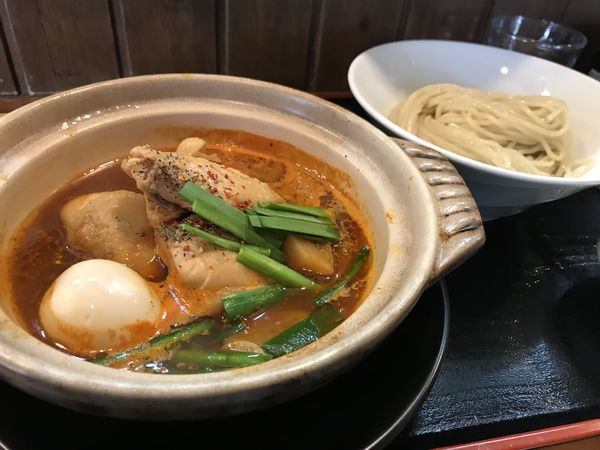 「【肉祭り】韓式若鶏フルセットつけ麺」@麺創 なな家の写真