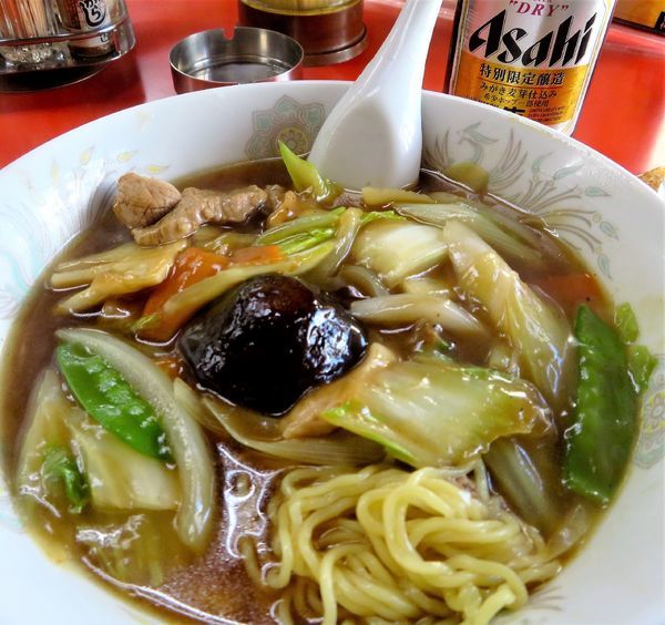 「広東麺（970円）＋S.Dryみがき麦」@中華料理 楽楽の写真