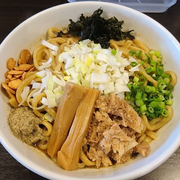 「活龍まぜそば　大盛（無料）780」@つけめん・らーめん活龍 境店の写真