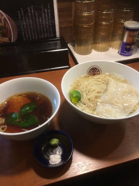 「鶏醤油つけそば」@らぁ麺とうひちの写真