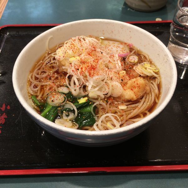 「いか天そば」@小諸そば 飯田橋店の写真