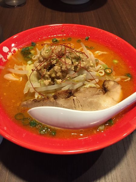 「濃厚辛味噌煮干しそば、ランチ チャシューご飯」@麺屋 和とわの写真