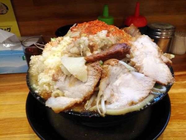 「ラーメン並み 野菜ニンニクマシ」@ラーメン盛太郎の写真