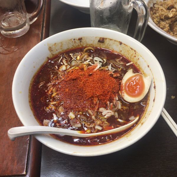 「辛〜めん」@つけめん 高木や 高田馬場店の写真