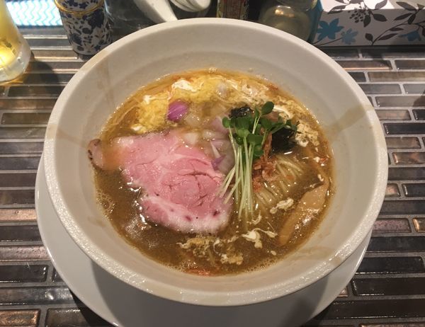 「濃厚海老そばオーエビアン【限定】」@noodles kitchen GUNNERS 新丸子店の写真