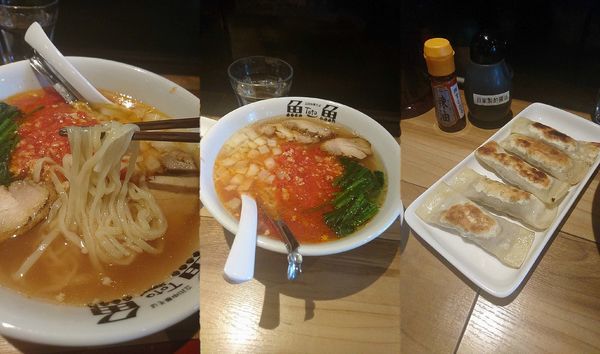 「『鶏トマトらーめん+焼き餃子(￥880+450)』」@立川中華そば とと ホンテンの写真