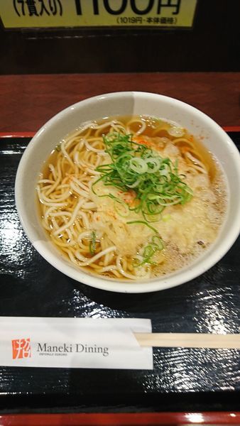 「天ぷらそば大盛」@えきそば 姫路駅店の写真