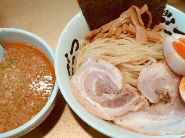 「つけ麺 空（ゆず、中盛）＋味玉」@超ごってり麺 ごっつ 亀戸本店の写真