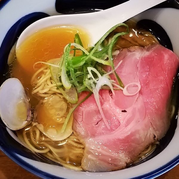 「宮崎地鶏と貝と煮干そば ８００円」@中華そば 先崎の写真