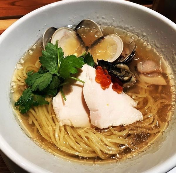 「蛤と牡蠣 汐SOBA」@銀座 篝 ルクア大阪店の写真