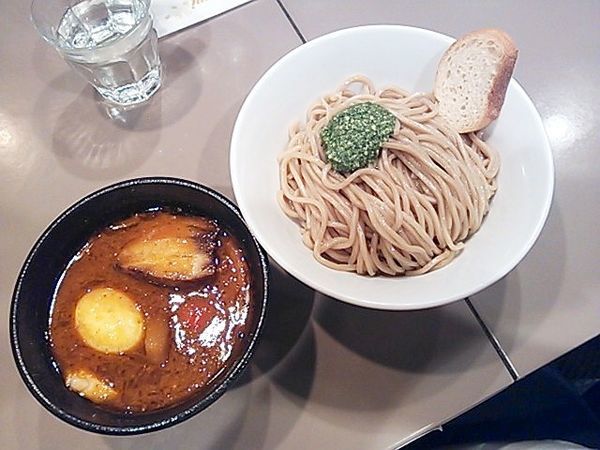 「海老トマト肉玉子つけ麺」@つけ麺 五ノ神製作所の写真