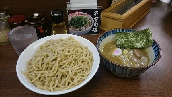 「つけ麺煮番搾り・大盛(あつ盛)　￥９５０」@つけめん 三三㐂の写真