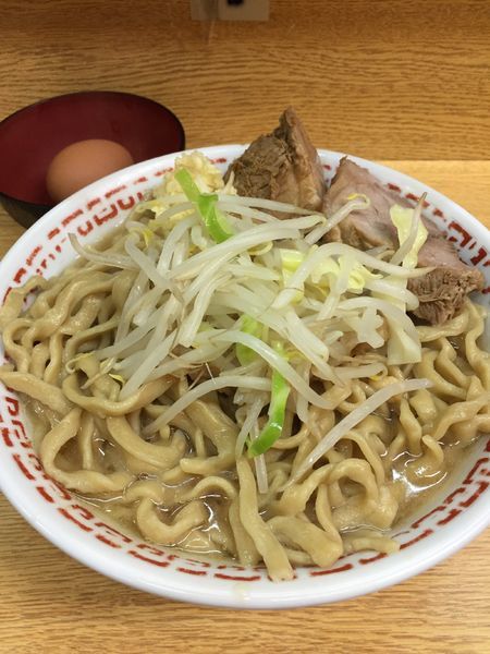 「小 卵 アブラ少し」@ラーメン二郎 環七新新代田店の写真