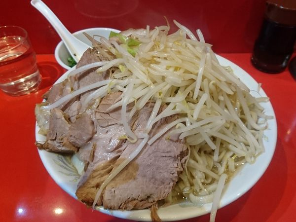 「大ラーメン W豚 野菜 ニンニク」@ラーメン二郎 西台駅前店の写真