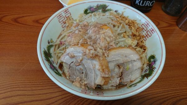 「小　汁なし　ニンニク少し　野菜少し　脂」@ラーメン二郎 亀戸店の写真