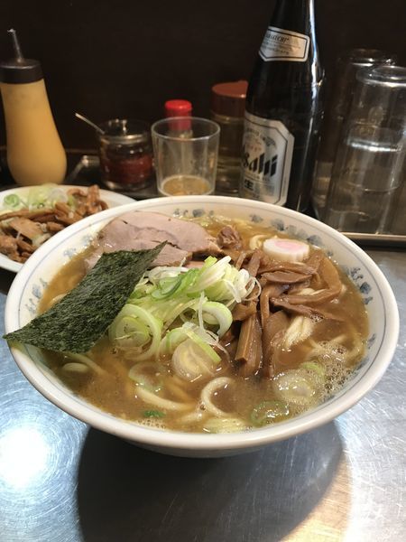 「ラーメン ビール おつまみメンマチャーシュー」@滝野川大勝軒の写真