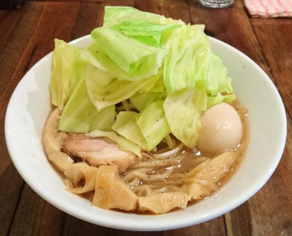 「味玉濃厚そば＋キャベツ増し」@武麗舞の写真