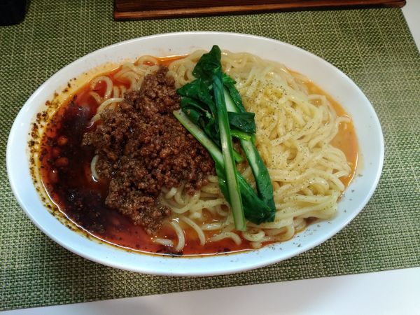 「濃厚汁なし担々麺　大盛　辛さ増」@麺や金時の写真
