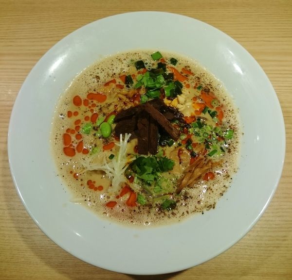 「チョコ担々麺(バレンタイン限定)  990円」@自家製麺 MENSHO TOKYOの写真