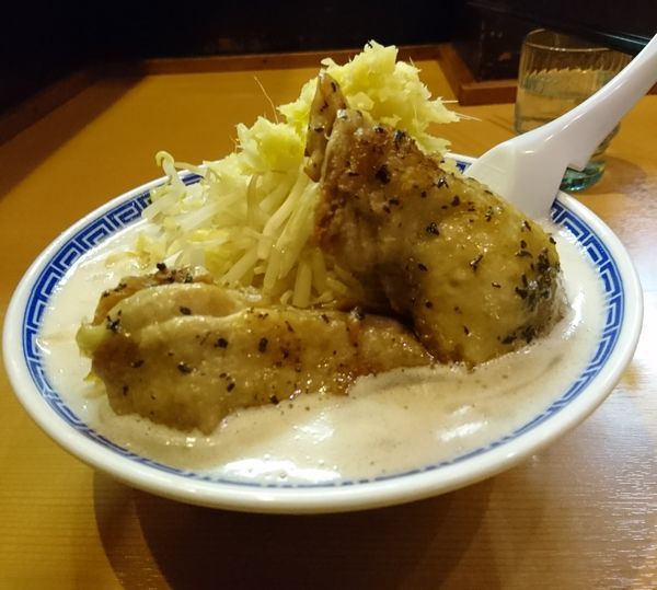 「限定 鶏白湯ふじ麺 ニンニク抜き」@常勝軒 本庄店の写真