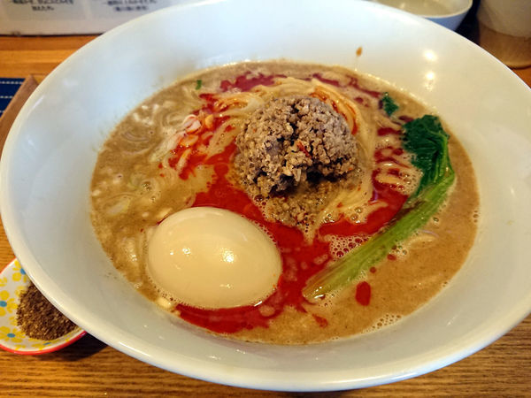 「限定 児玉式坦々麺(追い飯付)+味玉」@中華蕎麦 はざまの写真