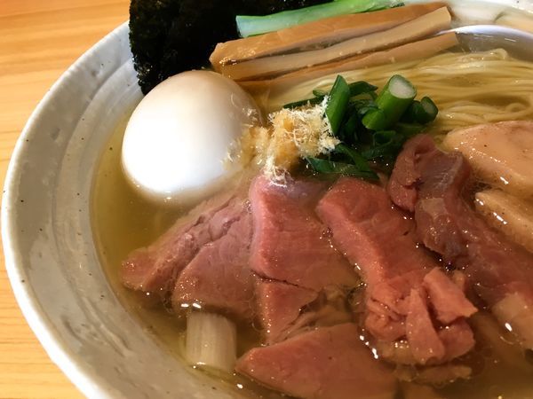 「アサヒPremium 熟撰小瓶 ＋ 特製らぁ麺（塩）」@麺屋 さくら井の写真