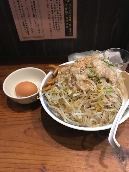 「ラーメン 豚ダブル メンマ 生卵」@ラーメン豚力の写真