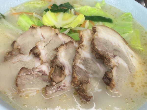 「塩ラーメン+大盛り+チャーシュートッピング+太麺」@くるまやラーメン 千葉小見川店の写真