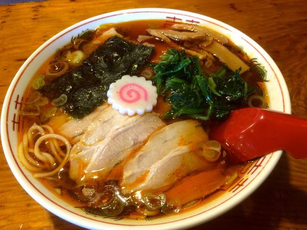 「辛いチャーシューメン（830円）」@水戸中華そば むじゃき食堂の写真