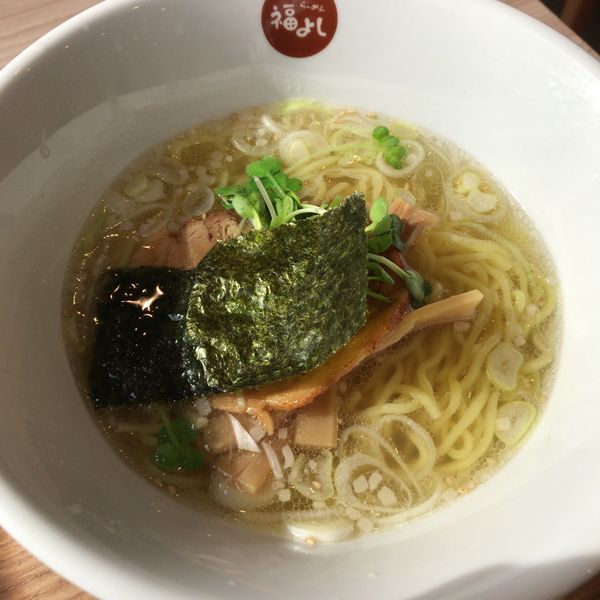「手もみらーめん（塩）410円」@らーめん 福よしの写真