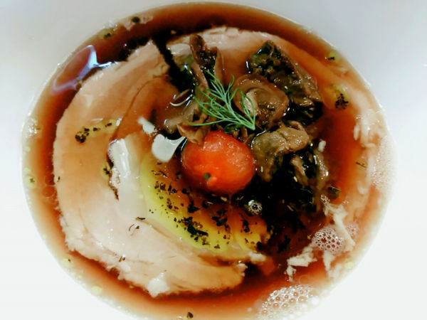 「【限定】フュメドポアソンとポルチーニ1200円」@麺庵 小島流の写真