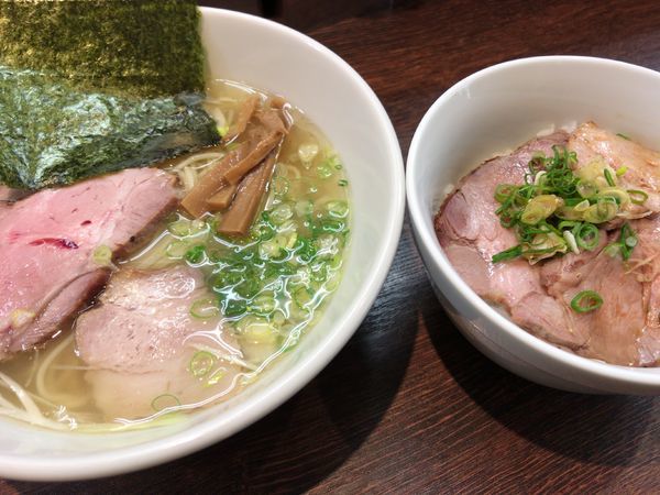 「白醤油ラーメン　チャーシュー丼」@自家製麺 コトホギの写真