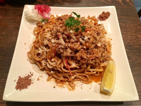 「イベリコ豚と牛肉の香港式ボロネーゼ【限定 夜メニュー】」@カントナの写真