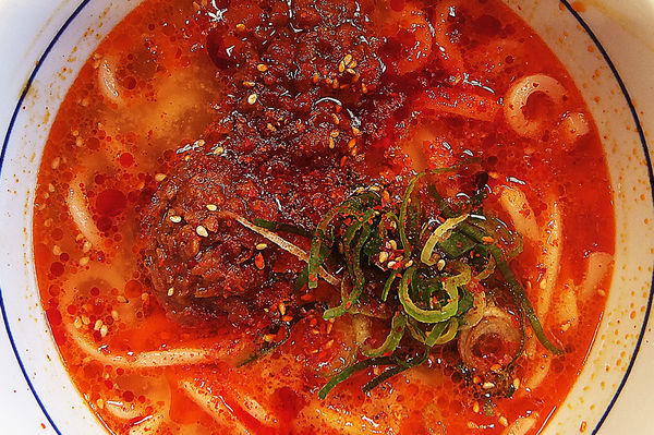 「激辛担々うどん(並)」@なか卯 せんげん台店の写真