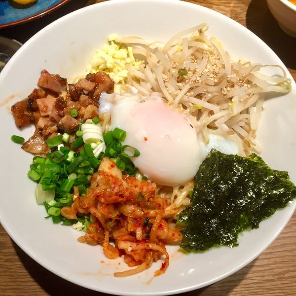 「【限定】キムチとチーズの油そば ￥880」@中華そば 二階堂の写真