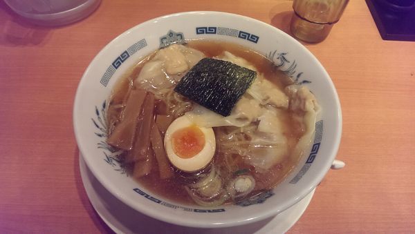 「ワンタン麺、大盛」@日高屋 柿生駅前店の写真