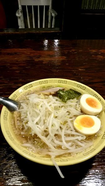 「もやし麺＋味付玉子」@江川亭 新座店の写真