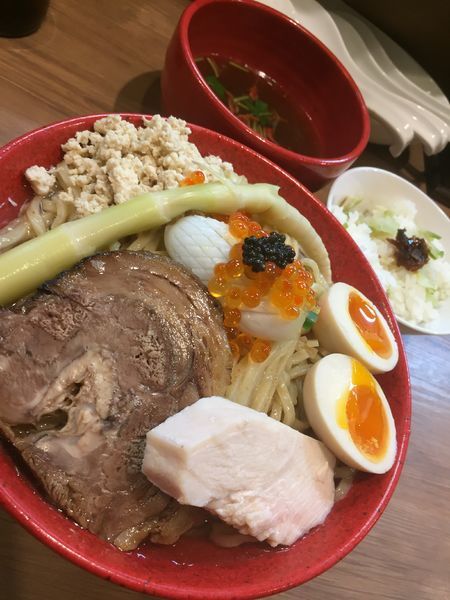 「【祝３周年限定】３周年つけSOBA 追い飯付 ￥1150」@麺家 Shumen Doushiの写真