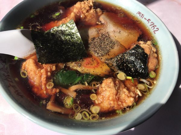 「唐揚げラーメン700円」@かすが食堂の写真