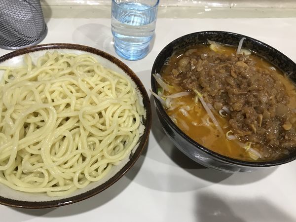 「もりそば 740円 麺カタメ 背脂もやし100円 味噌30円」@所沢大勝軒の写真