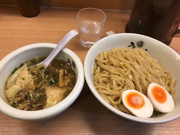 「塩つけ麺ひるがお盛り1130円＋大盛150円」@塩専門 ひるがお 東京駅店の写真