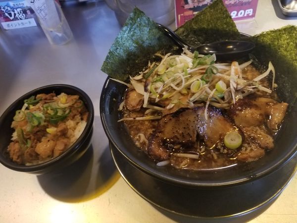 「黒福990円＋ミニチャーシュー丼280円」@口福の写真