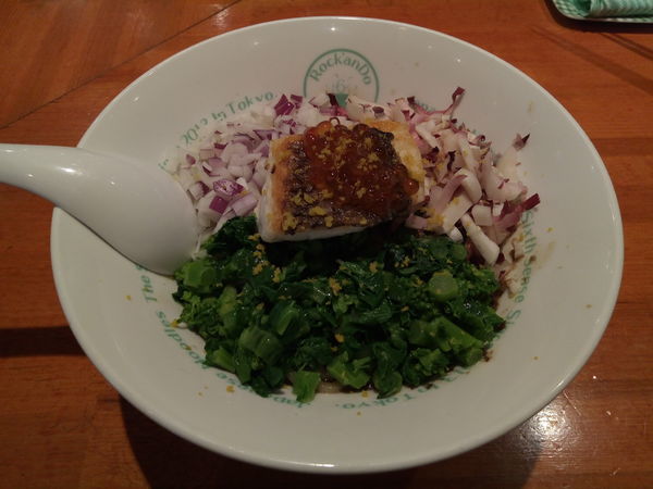 「鯛とふきのとうの味噌あえそば」@麺屋 六感堂 Rock'anDoの写真